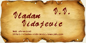 Vladan Vidojević vizit kartica